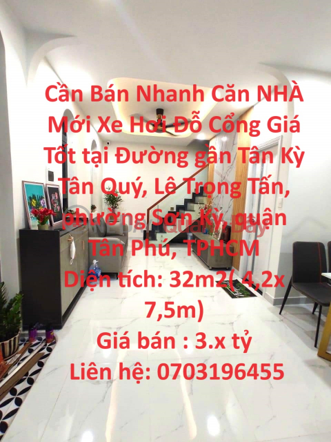 Cần Bán Nhanh Căn NHÀ Mới Xe Hơi Đỗ Cổng Giá Tốt tại quận Tân Phú , TPHCM _0