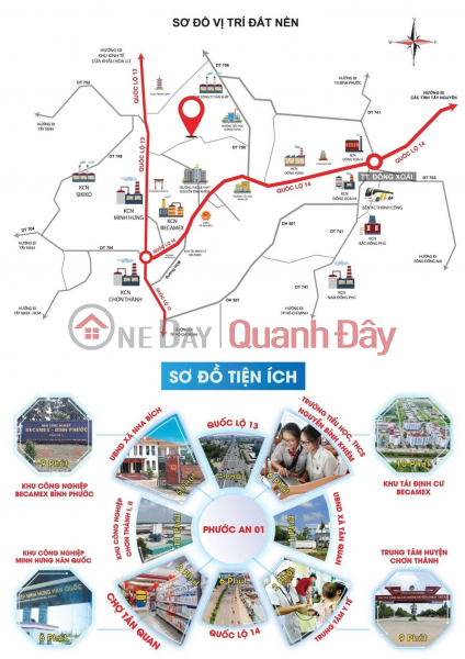 đ 890 Million, OWNER FOR URGENT SELLING 221.9m2 LOT, READY FOR 100m2 RESIDENCE IN Hon Quan, Binh Phuoc