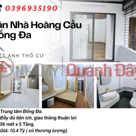House for sale on Hoang Cau Street, Rare Location, Vip Dong Da Area, 56mx5T, Price: 10.4 Billion, Contact: 0396935190. _0