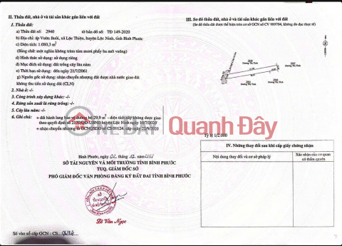 HOT HOT – CHÍNH CHỦ CẦN BÁN ĐẤT VỊ TRÍ ĐẸP TẠI xã Lộc Thiện, huyện Lộc Ninh, tỉnh Bình Phước. _0