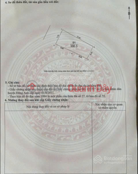 Bán gấp đất Uy Nỗ Đông Anh - 100.3m2 - giá giải ngân sổ đỏ chính chủ _0