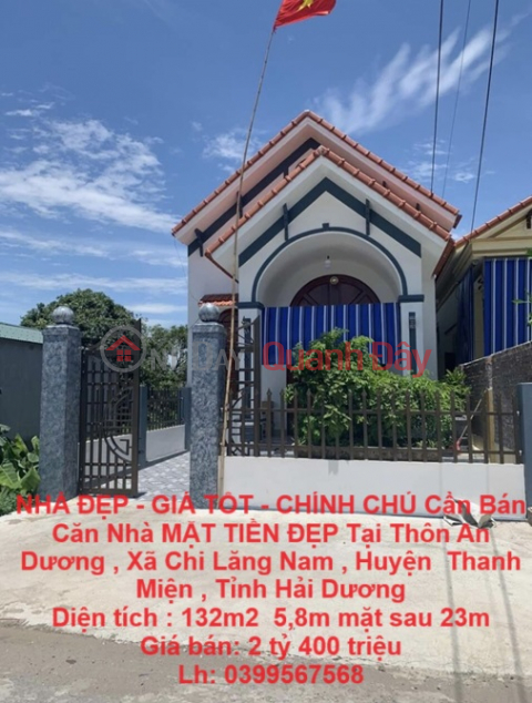 BEAUTIFUL HOUSE - GOOD PRICE - OWNER BEAUTIFUL FRONT House For Sale In Thanh Mien - Hai Duong _0