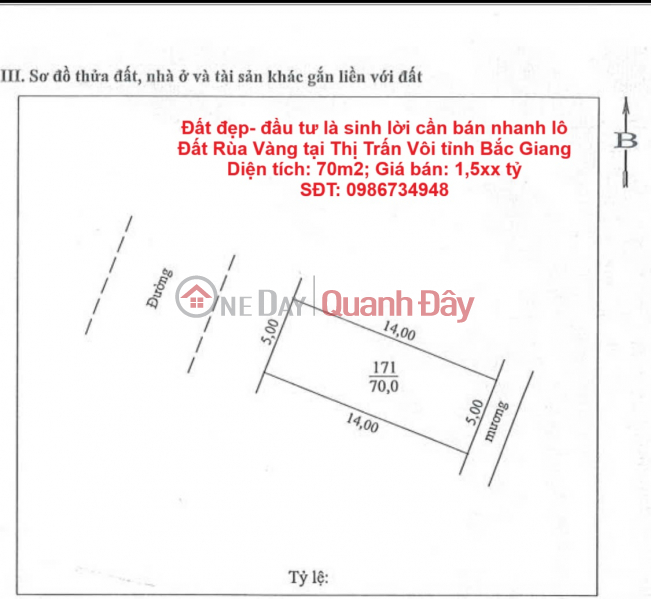 Đất đẹp- đầu tư là sinh lời cần bán nhanh lô Đất Rùa Vàng tại Thị Trấn Vôi tỉnh Bắc Giang Niêm yết bán