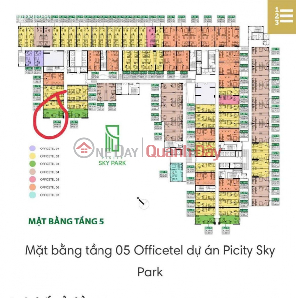 đ 1.55 Billion | Apartment for sale on Pham Van Dong Boulevard - corner unit, officetel Picity Sky Park - only 1.55 billion VND.
