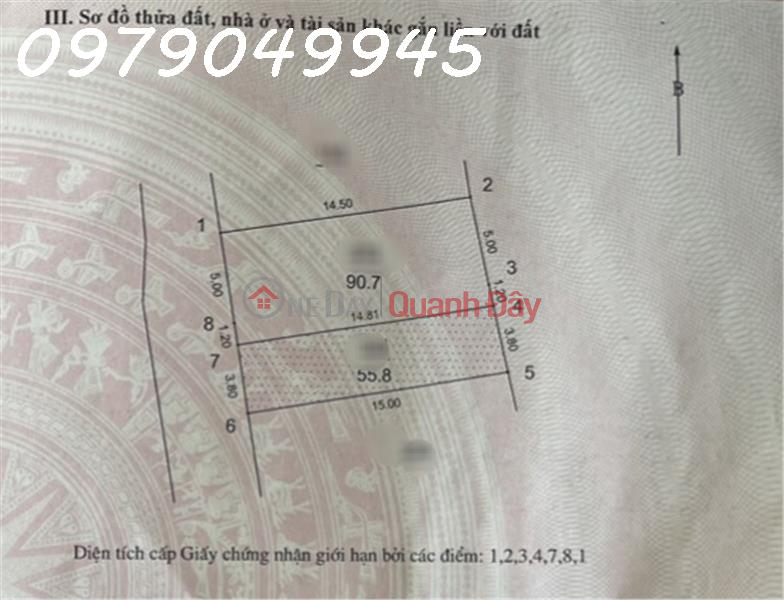 SELLING 55m2 of land Xuan Phuong subdivides cars into the land, 4.5m wide in front of the house, price 4.65 billion Sales Listings