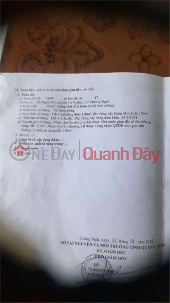 Property Search Vietnam | OneDay | Nhà ở, Niêm yết bán | HOT HOT - CẦN BÁN CĂN NHÀ CẤP 4 TẠI Đầu Nghĩa Kỳ, Xã Nghĩa Kỳ, Huyện Tư Nghĩa, Quảng Ngãi