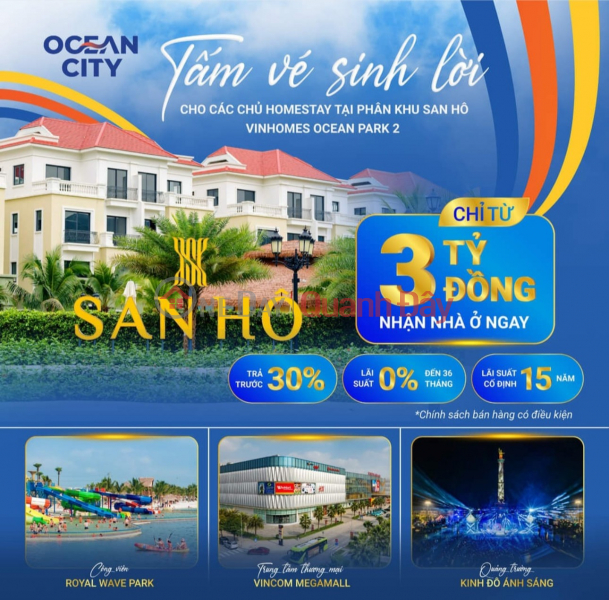 hot! ADDRESSING HOUSES IN VINHOME OCEAN PARK 2 CORAL SUBMARKET - CARS AVOID PARKING - POTENTIAL FUTURE VALUE - AN Sales Listings