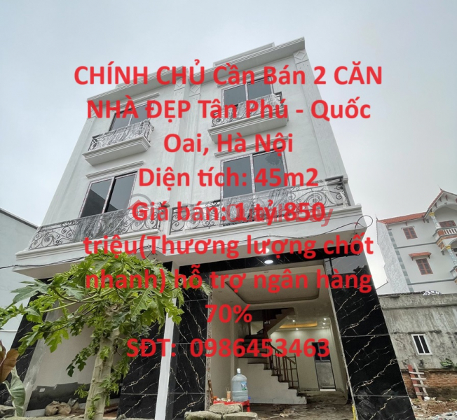 OWNER Needs to Sell 2 BEAUTIFUL HOUSES Tan Phu - Quoc Oai, Hanoi Sales Listings