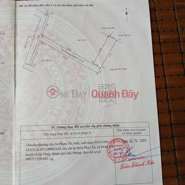 Property Search Vietnam | OneDay | Nhà ở | Niêm yết bán LÔ ĐẸP NGÕ NHỰA 3M – Ô TÔ TỚI ĐẤT – GIÁ CHỈ 8xx TRIỆU ZALO 0567 222 555