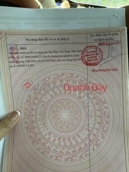 House and land for sale at National Highway 91, Tinh Bien town, Tinh Bien ward, An Giang Sales Listings