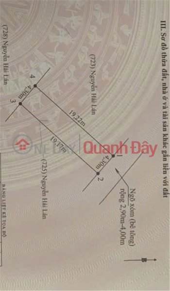 Property Search Vietnam | OneDay | Residential Sales Listings | PRIME LAND – GOOD PRICE - OWNER NEEDS TO SELL A PLOT OF LAND IN QUAN TRANG, BATT TRANG, AN LAO, HAI PHONG CITY
