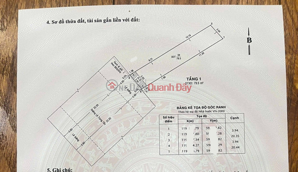 Property Search Vietnam | OneDay | Nhà ở Niêm yết bán | Bán nhà 26 Lê Trọng Tấn, Tân Phú – 4x20m, giá 15 tỷ