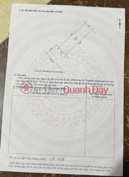Property Search Vietnam | OneDay | Residential Sales Listings, PLOT OF LAND 60M² RIGHT AT THE CAM LAM – DUONG LAM – SON TAY INTERSECTION
