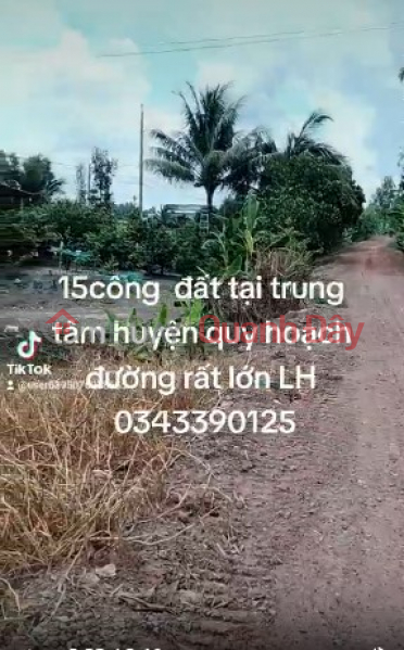 BEAUTIFUL LAND LOT for sale on Thien Lo Duong street near Moc Hoa District Center, Long An Province Vietnam, Sales đ 2.55 Billion