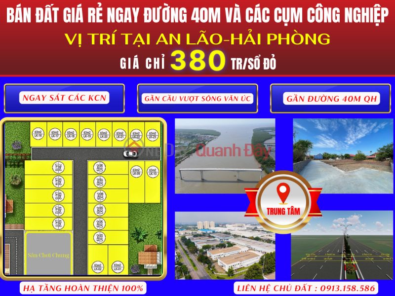 Property Search Vietnam | OneDay | Nhà ở, Niêm yết bán Gia đình cần bán lô đất đường to có bãi đỗ xe rộng gần khu công nghiệp Chiến Thắng- An Lão giá rẻ nhất Hải