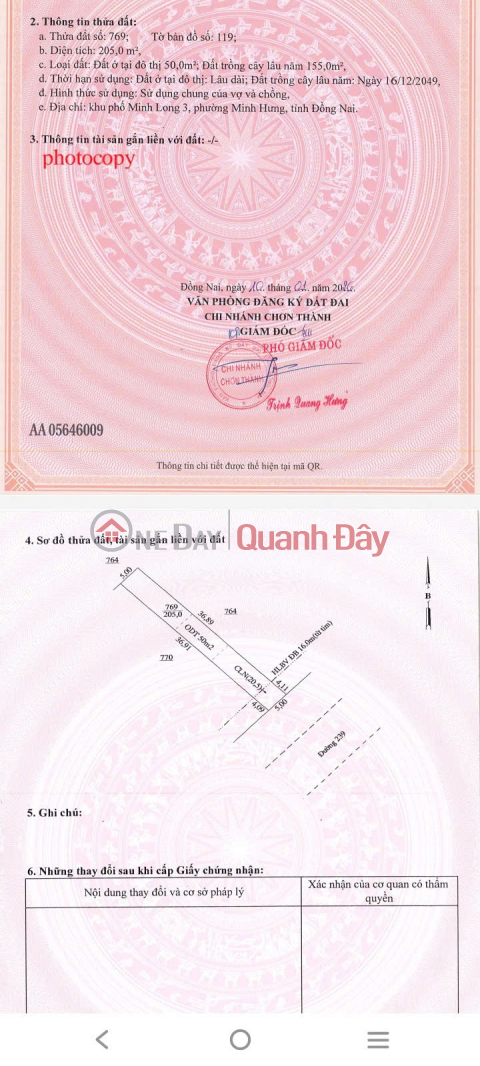 PRIME LAND – GREAT PRICE – URGENT SALE Plot of land in Minh Hưng Ward, Chơn Thành Town, Bình Phước Province _0