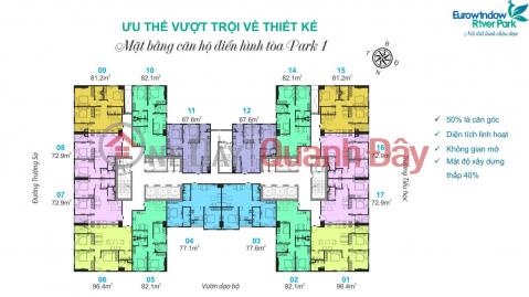 Chỉ duy nhất 1 căn 2PN (suất ngoại giao) - 1,9xx tỷ - DT 73m2 - hướng Đông Nam - tầng cao _0