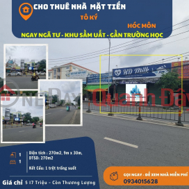 CỰC SỐC- Cho thuê nhà mặt tiền Tô Ký 270m2, 17 Triệu - NGANG 9M _0