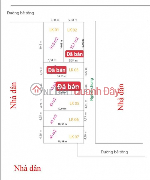 Household registration in Dai Nghia town, My Duc, Hanoi with Price from just over 600 million - 7xx million Area from 45m to nearly 60m full Sales Listings