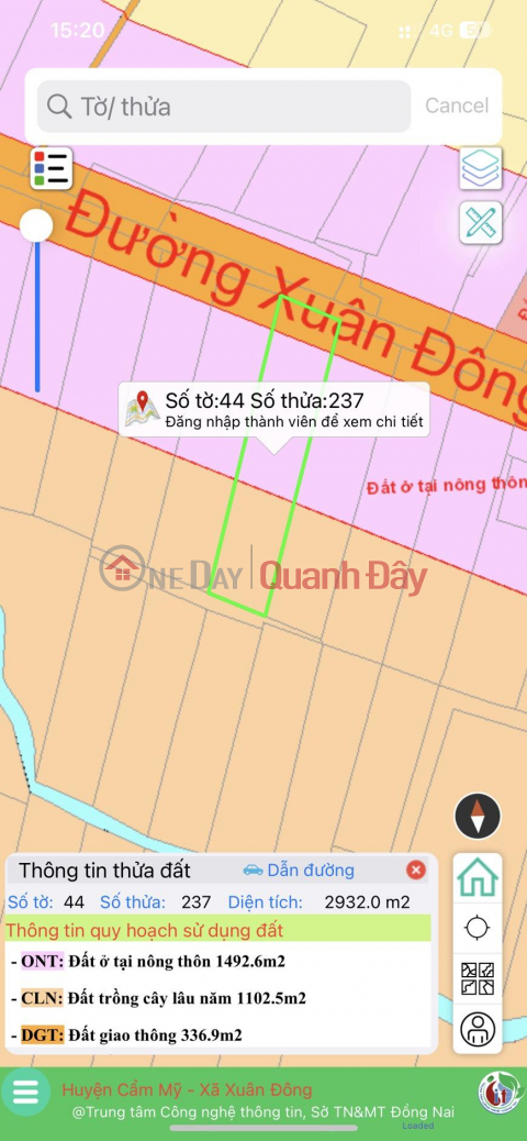 ORIGINAL LAND - CASH - GOOD PRICE In Xuan Dong Commune, Cam My District, Dong Nai Province _0