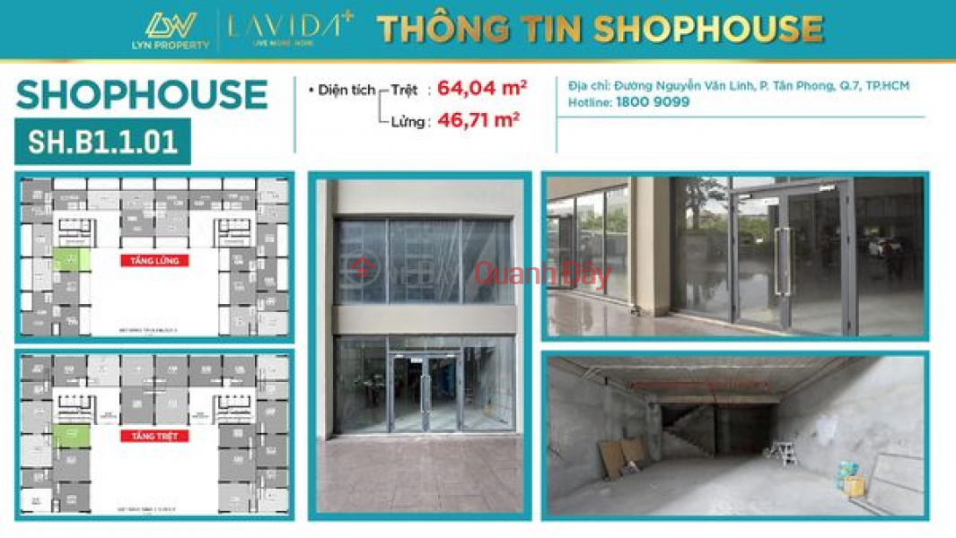 CHO THUÊ SHOPHOUSE LAVIDA PLUS – QUẬN 7 Niêm yết bán