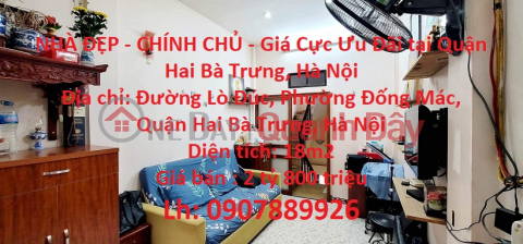 NHÀ ĐẸP - CHÍNH CHỦ - Giá Cực Ưu Đãi tại Quận Hai Bà Trưng, Hà Nội _0