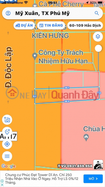 ĐẤT ĐẸP - GIÁ TỐT – Chính Chủ Bán Nhanh Lô Đất Vị Trí Đẹp Tại QL51 Niêm yết bán