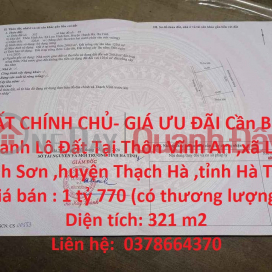GENERAL LAND - OFFER PRICE Quick Sale Land Lot In Luu Vinh Son commune, Thach Ha district, Ha Tinh province _0