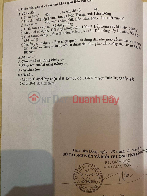 ĐẤT ĐẸP - GIÁ TỐT - Bán Gấp Lô Đất Đẹp Tại Xã Hiệp Thạnh, Huyện Đức Trọng, Tỉnh Lâm Đồng _0