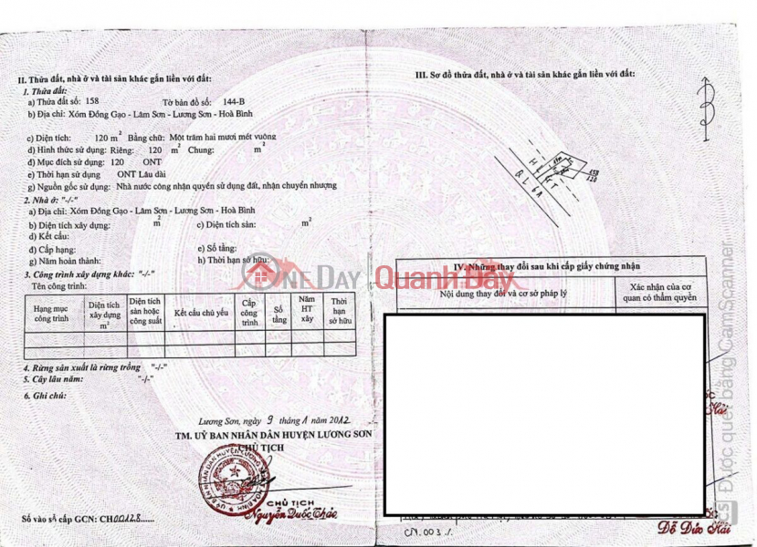 đ 10 triệu, CHÍNH CHỦ BÁN LÔ ĐẤT ĐẸP KINH DOANH 120M TẠI LƯƠNG SƠN-HÒA BÌNH