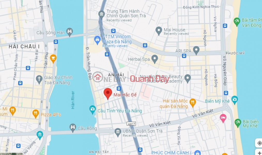 Property Search Vietnam | OneDay | Residential Sales Listings ► Mai Hac De frontage, 10.5 street, near Han River, 100m2, 4 business floors, ~ 14 billion