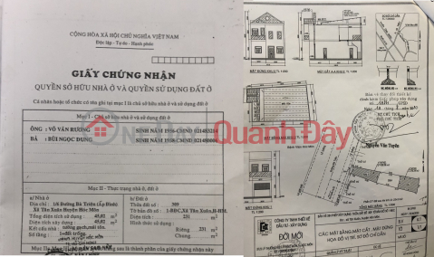 Nhà Đẹp - Giá Tốt - Chính Chủ Bán Nhà Mặt Tiền 1/6 đường Bà Triệu, Tân Xuân, Hóc Môn, HCM _0