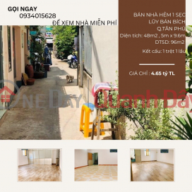 SHOCKING Selling land and giving away a 1-acre alley house in Luy Ban Bich 48m2, 1 Floor, 4.65 billion _0