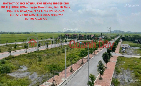 HOT HOT CƠ HỘI SỞ HỮU ĐẤT NỀN VỊ TRÍ ĐẸP KHU ĐÔ THỊ HƯNG HÒA – huyện Thanh Liêm, tỉnh Hà Nam _0