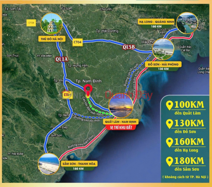 Chính chủ cần thu hồi vốn, muốn bán nhanh lô đất gần quảng trường biển, bãi tắm Quất Lâm, Nam Định Niêm yết bán