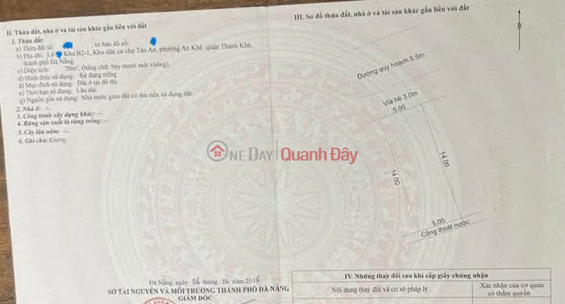 LAND FOR SALE IN THE CENTER OF THANH KHE – TAN HOA 7 - NEAR THE MARKET Sales Listings