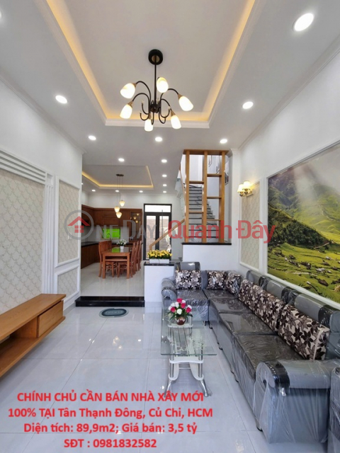 NHÀ ĐẸP – GIÁ TỐT – CHÍNH CHỦ CẦN BÁN NHÀ XÂY MỚI 100% TẠI Tân Thạnh Đông, Củ Chi, HCM _0