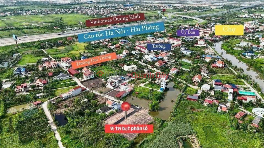 Land in Hoa Nghia, Duong Kinh - car access - price only 1.x billion ZALO 0567 222 555, Vietnam, Sales, đ 1.08 Billion