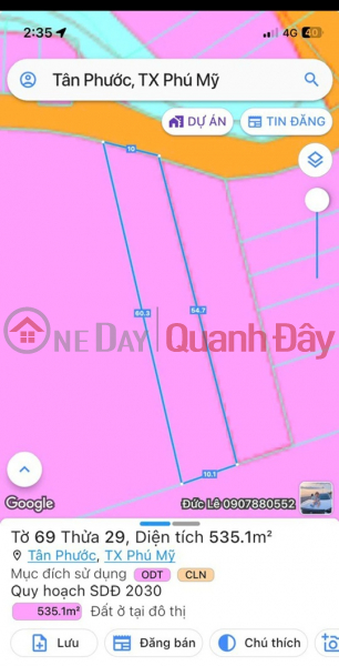 ĐẦU TƯ LÀ SINH LỜI - CHÍNH CHỦ Cần Bán Lô Đất Đẹp chưa qua đầu tư tại P. Tân Phước, Tp Phú Mỹ, BRVT Việt Nam Bán | đ 5,3 tỷ