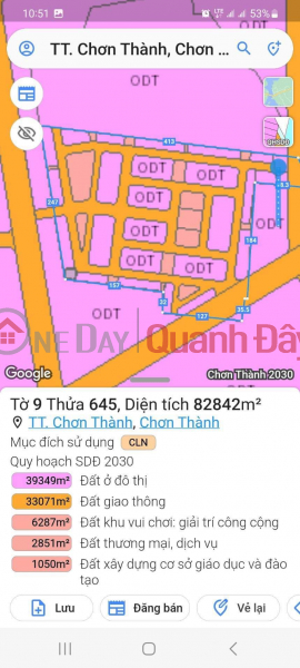 Property Search Vietnam | OneDay | | Niêm yết bán, Đất nền Trung tâm thi xã Chơn Thành đầu tư sinh lời