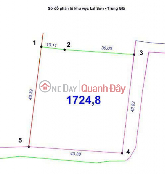 đ 3,31 tỷ | GIÁ CHƯA ĐẾN 2 TR TRÊN M2- ĐỊA CHỈ TẠI LAI SƠN TRUNG GIÃ -DIỆN TÍCH 1724 M KHUÔN THỬA ĐẸP