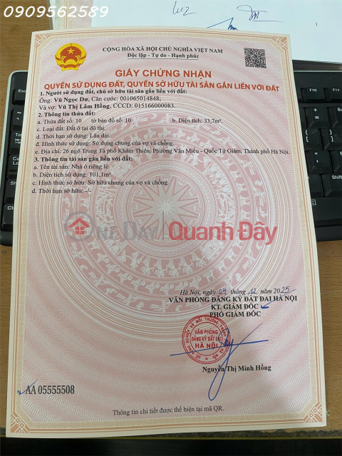 Bán nhà địa chỉ: Số 35, mặt ngõ Trung Tả, Phố Khâm Thiên, Phường Thổ Quan, Đống Đa, Hà Nội. _0