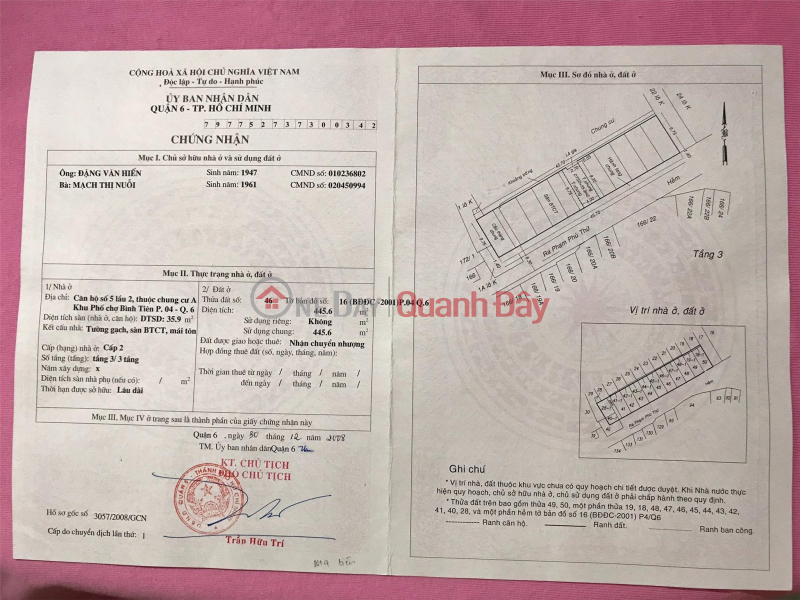 đ 1.2 Billion, Cash-strapped House Needs Out Urgently In The Center Of District 6 Binh Tien Apartment