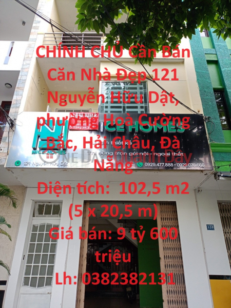 CHÍNH CHỦ Cần Bán Căn Nhà Đẹp Đường Nguyễn Hữu Dật, Quận Hải Châu, TP ĐÀ NẴNG Niêm yết bán