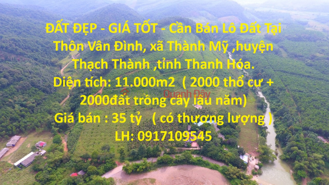 BEAUTIFUL LAND - GOOD PRICE - Land Lot For Sale In Thanh My Commune, Thach Thanh District, Thanh Hoa Province Sales Listings