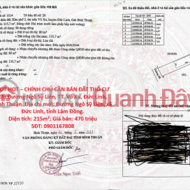 HOT HOT – OWNER NEEDS TO SELL RESIDENTIAL LAND ON NGO SY LIEN STREET, VO XU TOWN, DUC LINH CITY, BINH THUAN PROVINCE. _0