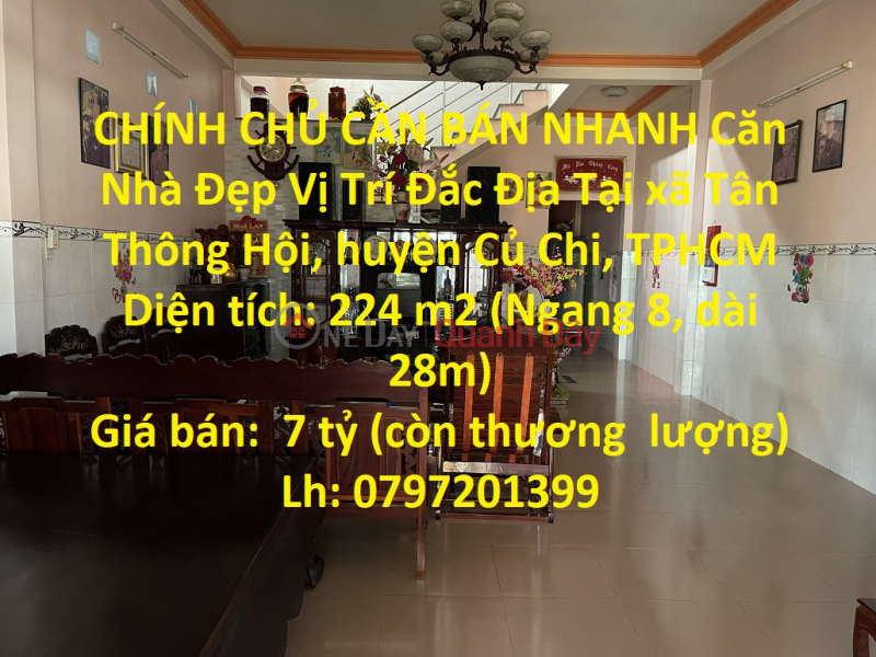 GENERAL FOR SALE QUICKLY Beautiful House Great Location In Cu Chi District, Ho Chi Minh City Sales Listings