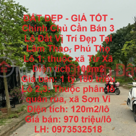 BEAUTIFUL LAND - GOOD PRICE - Owner Needs to Sell 3 Lots of Land in Beautiful Locations in Lam Thao, Phu Tho _0