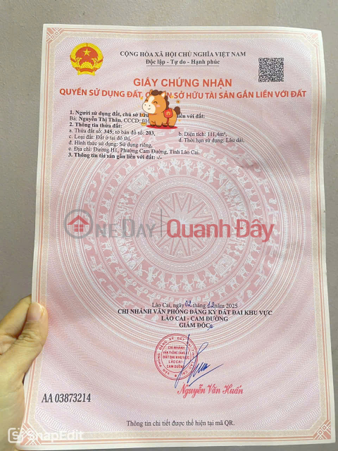 HOT HOT – CHÍNH CHỦ CẦN BÁN ĐẤT VỊ TRÍ ĐẸP TẠI đường H1, Phường Pom Hán, TP Lào Cai, Tỉnh Lào Cai _0