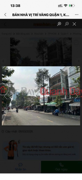 GREAT PRICE: HOUSE FOR SALE, 33M2, CORNER UNIT WITH 2 STREET FRONTAGES – 75A KY CON STREET, BEN THANH WARD, DISTRICT 1, HO CHI MINH CITY, Vietnam Sales | đ 25 Billion
